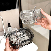 CUTE RABBIT SOAP DISH – WATER DRAINING PLASTIC SOAP RACK FOR BATHROOM